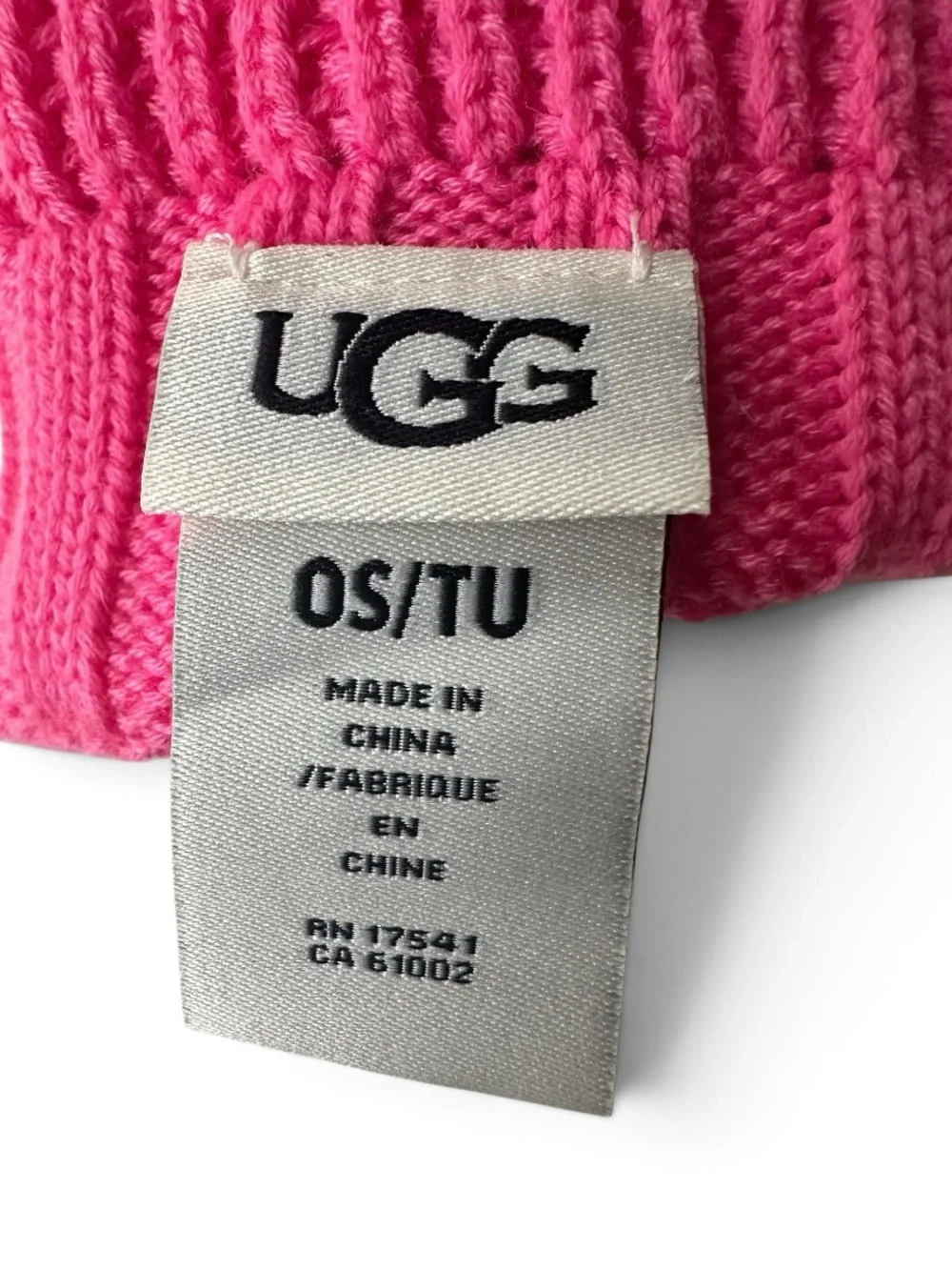NWT UGG French Pink Knit Fingerless Gloves Wool Blend One Size